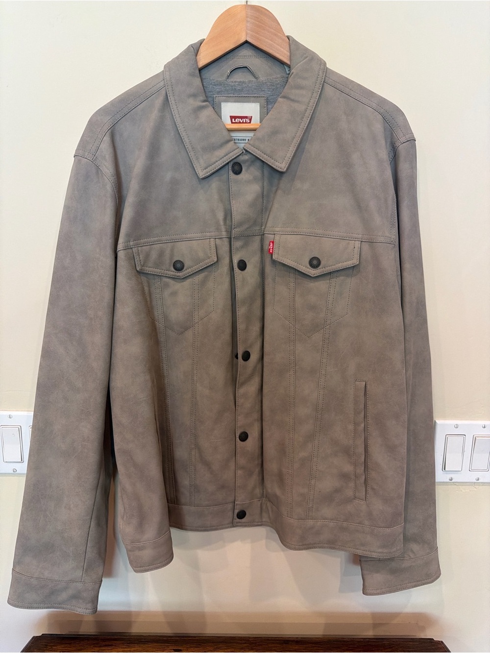 Levi's Taupe Suede Shirt Jacket